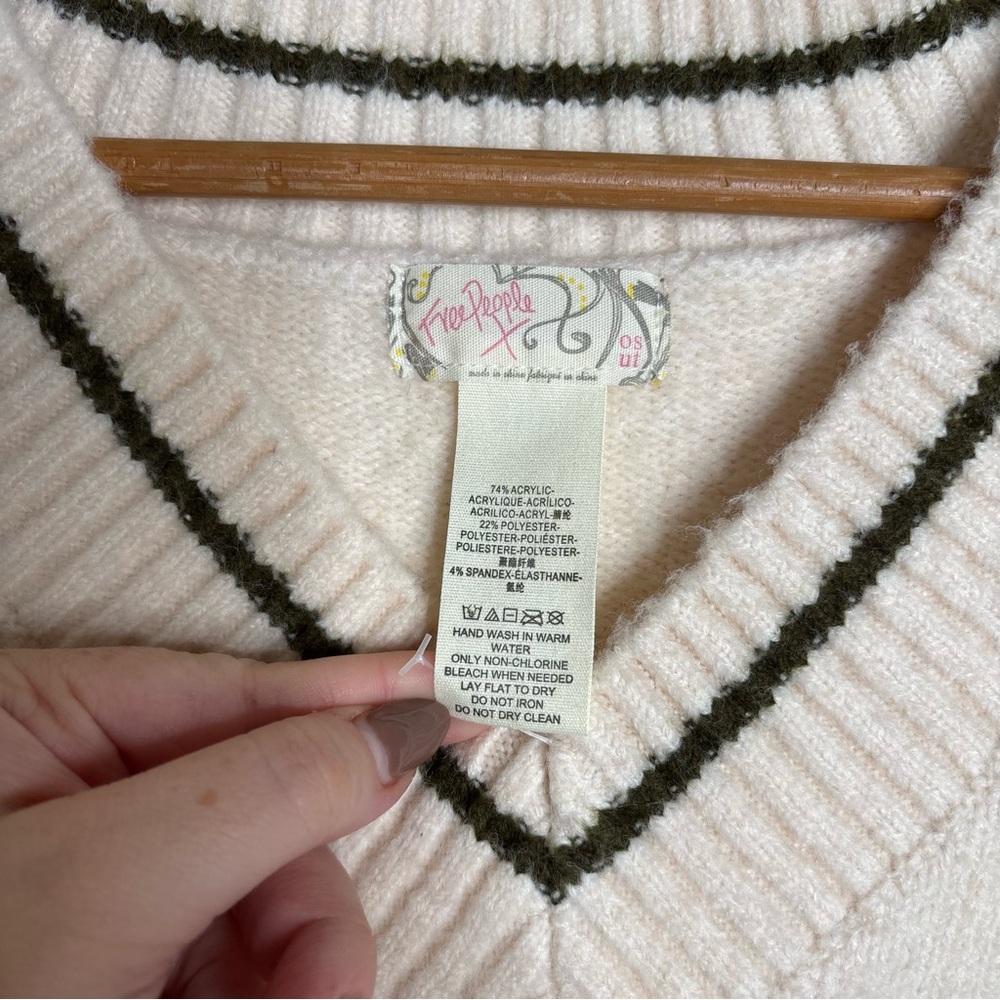 Free People All Star Stripe Poncho One Size - Picture 6 of 8